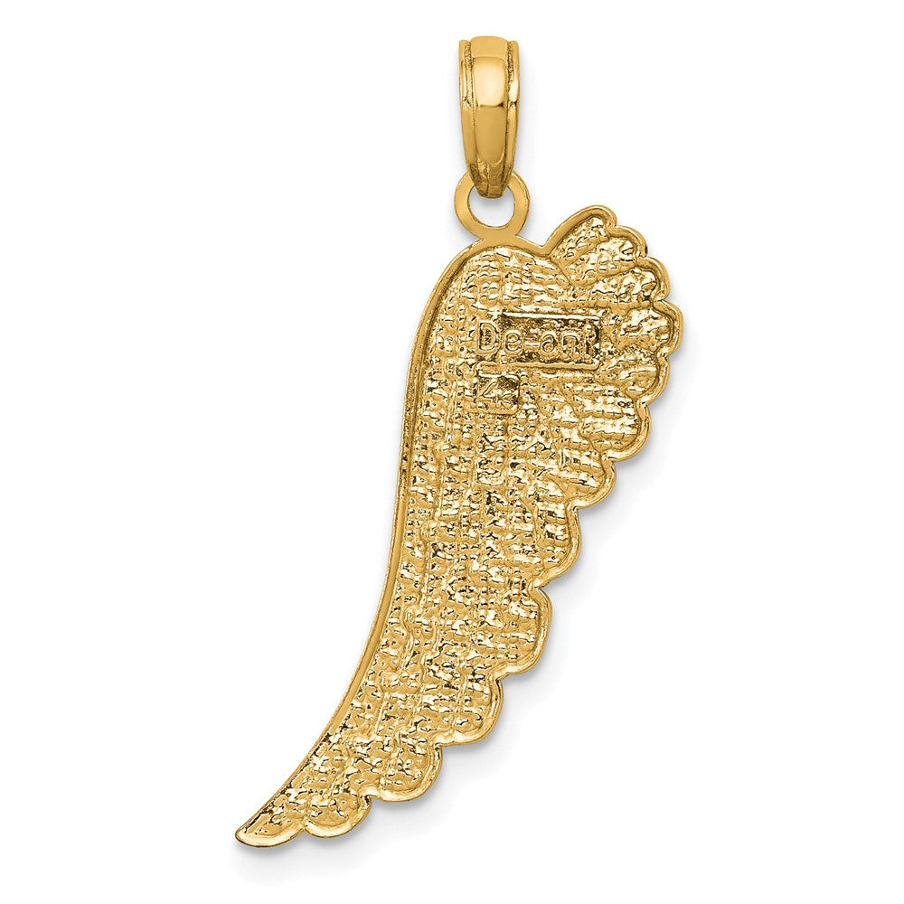 14K Yellow Gold Angel Wing Pendant
