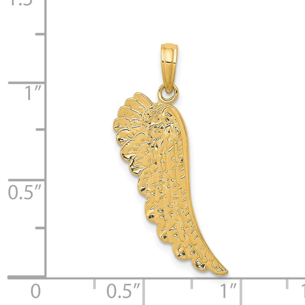 14K Yellow Gold Angel Wing Pendant