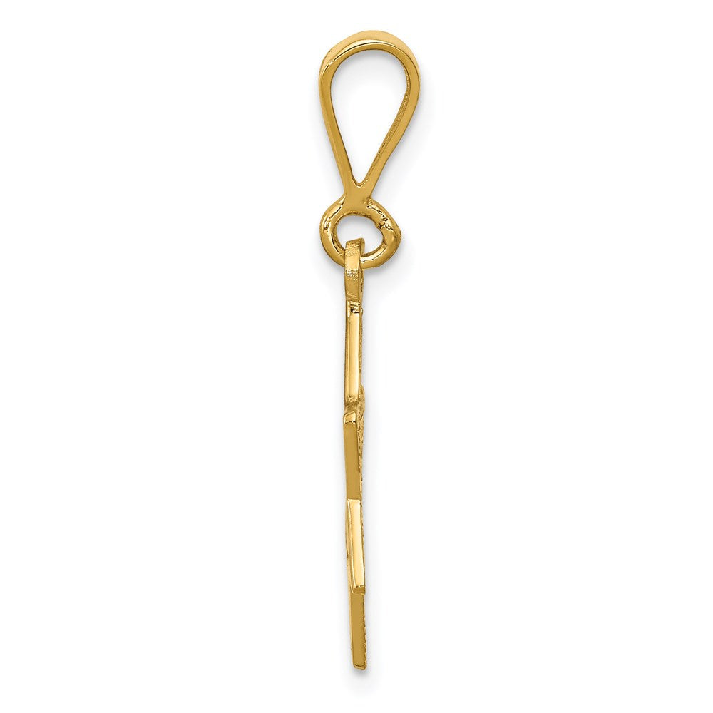 14K Yellow Gold Star Of David Charm