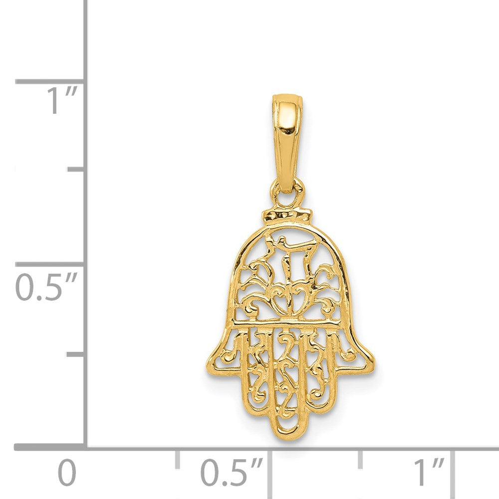 14K Yellow Gold Chamseh Pendant