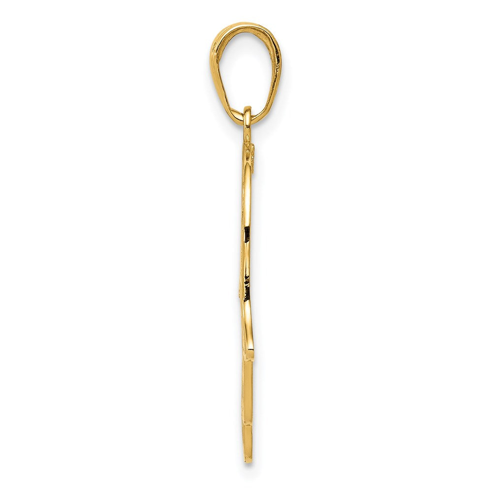 14K Yellow Gold Filigree Chamseh Pendant