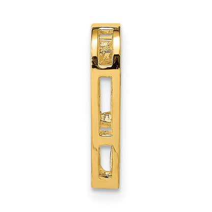 14K Yellow Gold Polished Heart Chain Slide