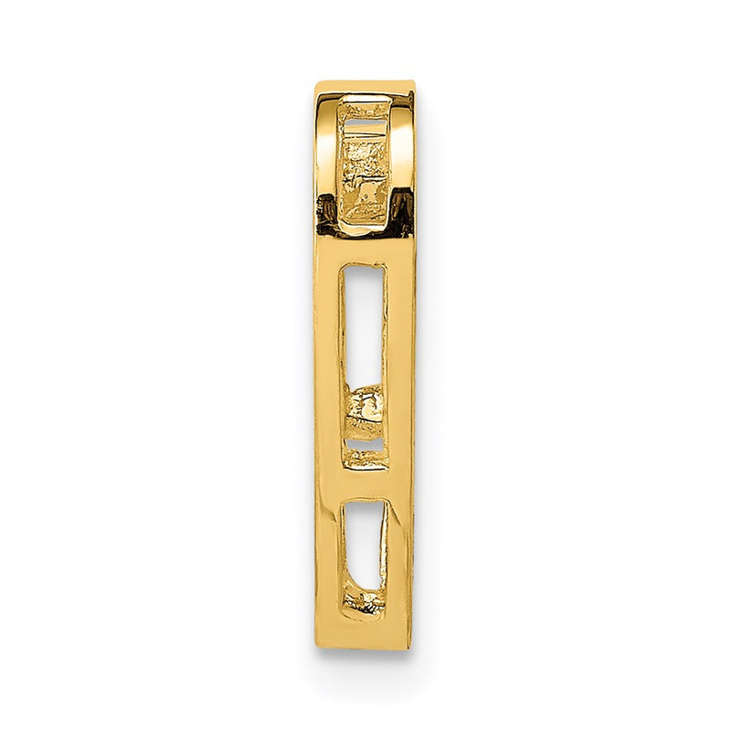 14K Yellow Gold Polished Heart Chain Slide