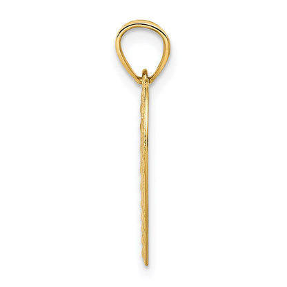 14K Yellow Gold Polished Doves In Heart Pendant
