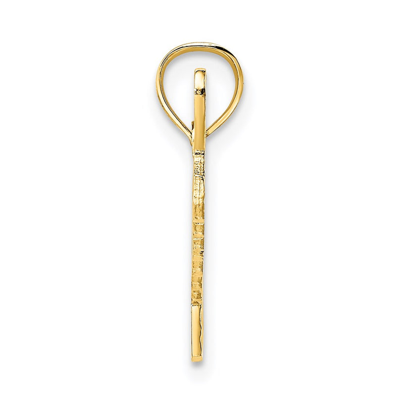 14K Yellow Gold Polished And Textured Special Charm