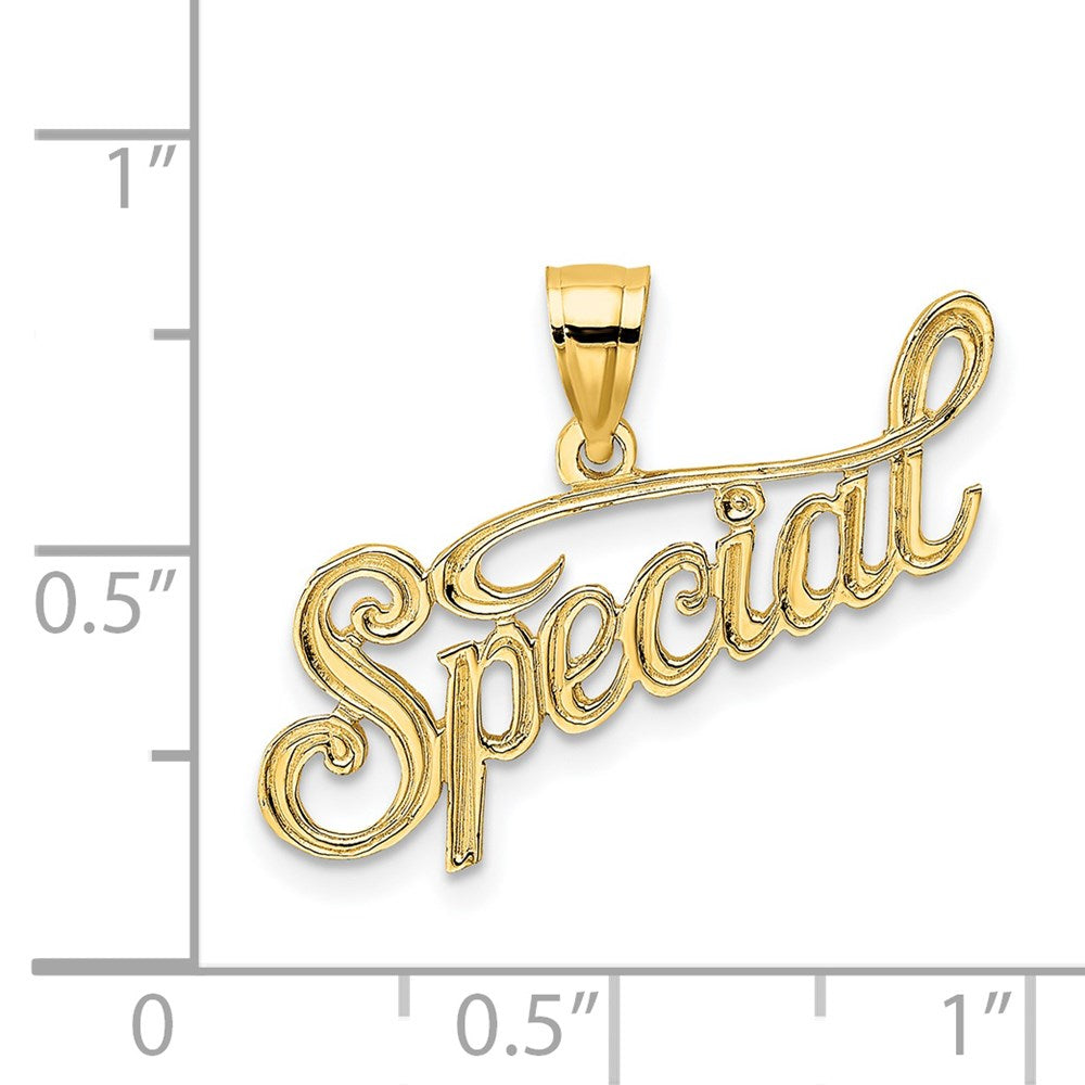14K Yellow Gold Polished And Textured Special Charm