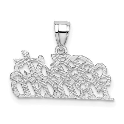 14K White Gold Best Friend Pendant