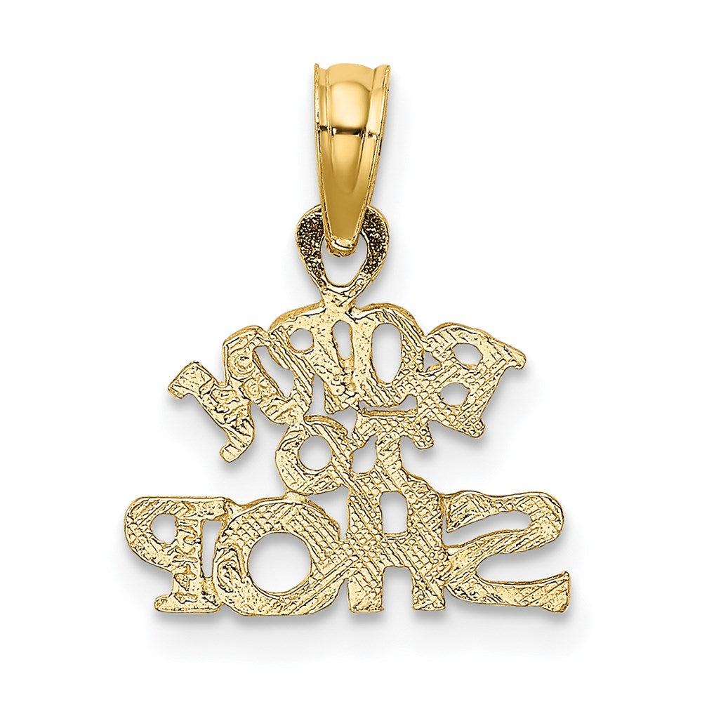 14K Yellow Gold Born To Shop Charm