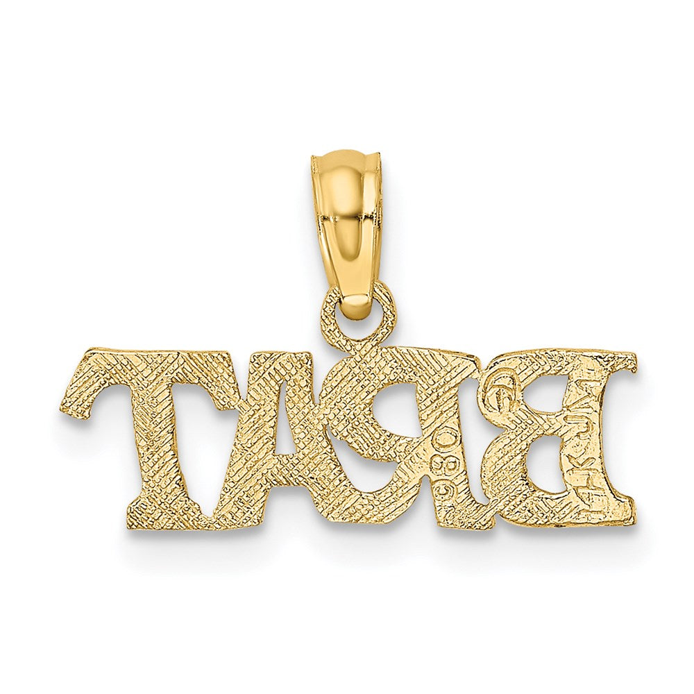 14K Yellow Gold Polished Brat Charm