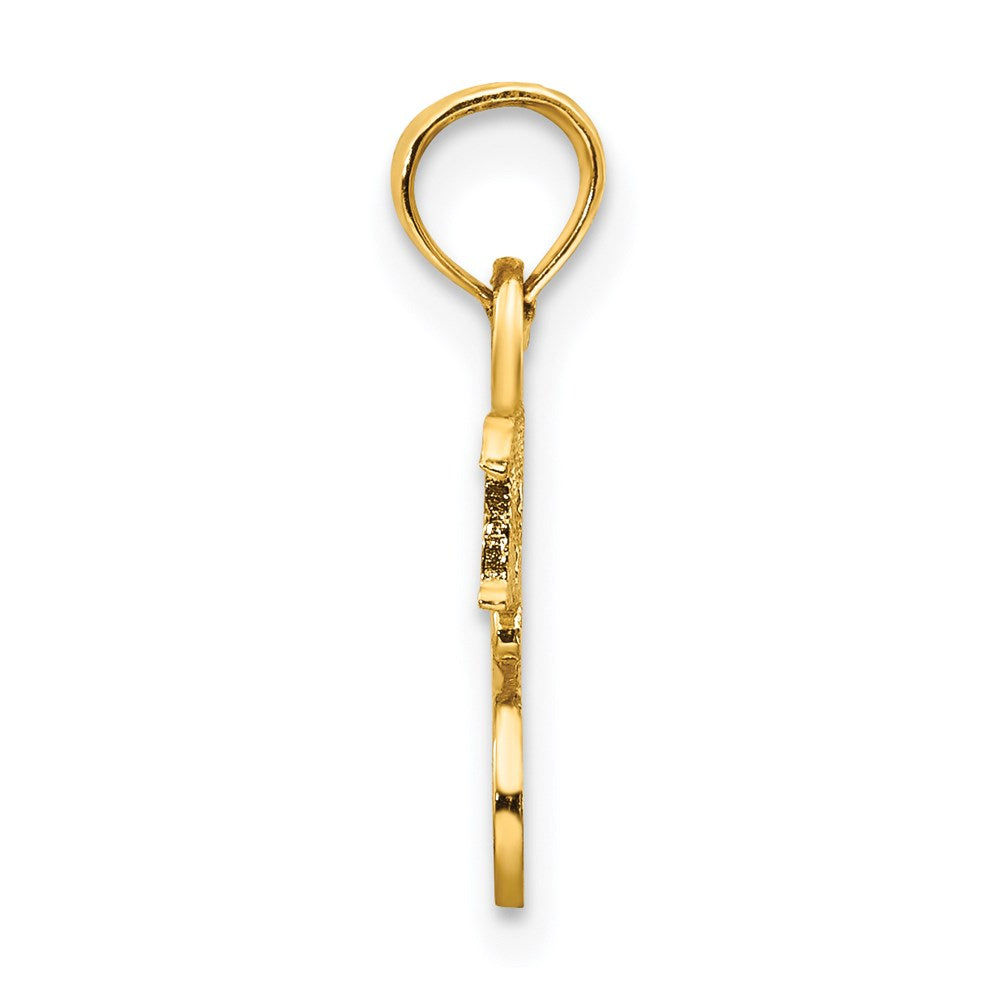 14K Yellow Gold Sweet 16 Pendant