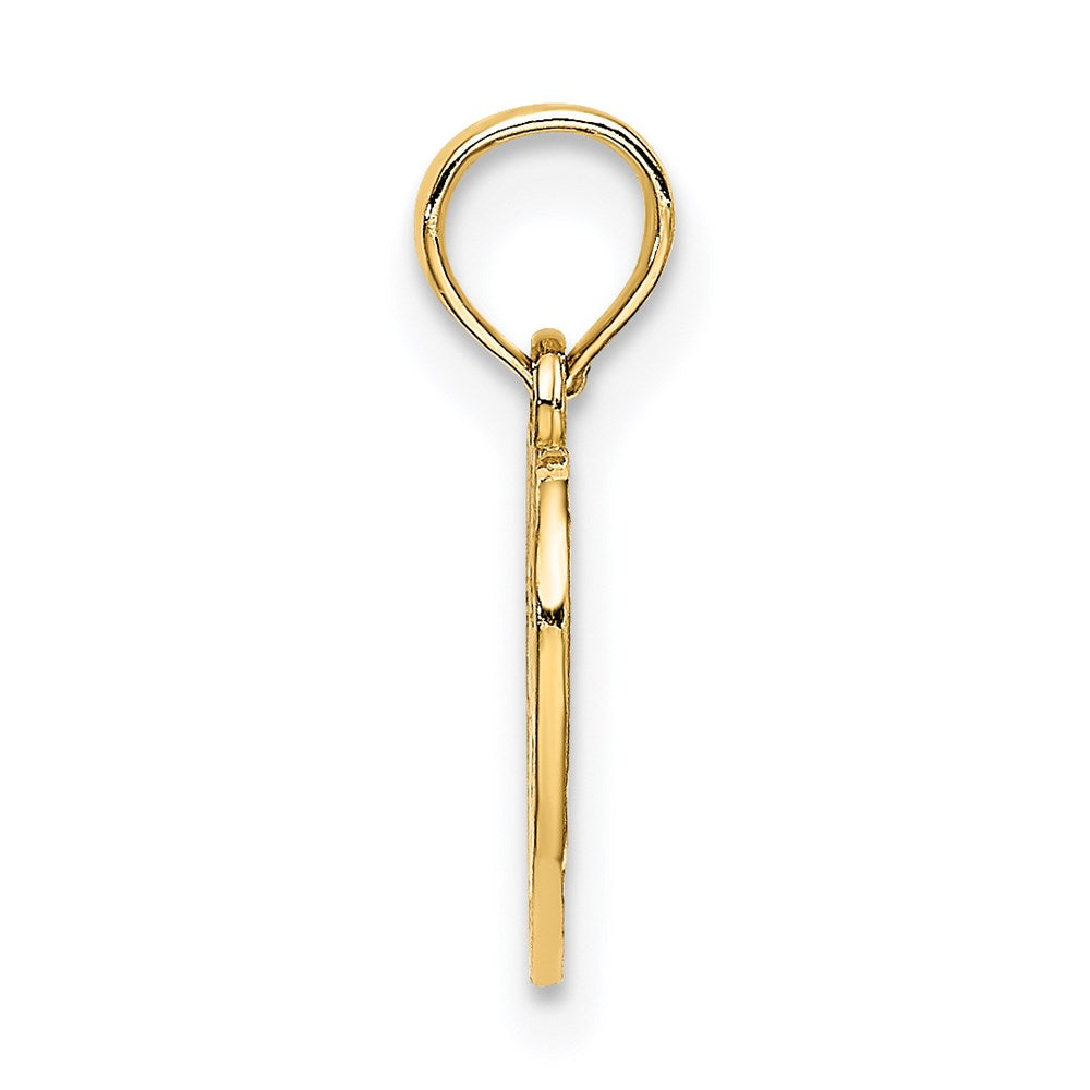 14K Yellow Gold Sweet 16 In Heart Charm