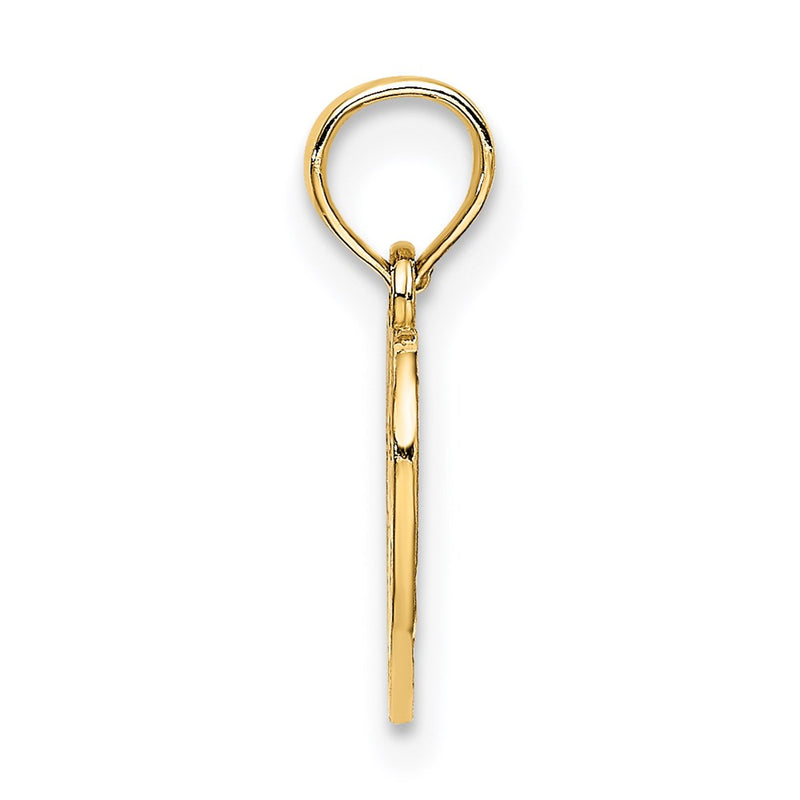 14K Yellow Gold Sweet 16 In Heart Charm