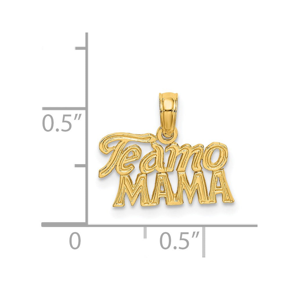 14K Yellow Gold Te Amo Mama Charm