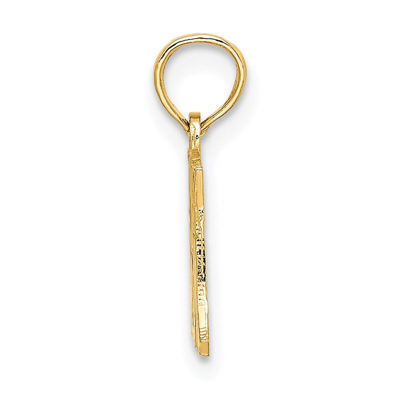 14K Yellow Gold I Heart My Mom Charm