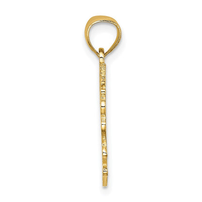 14K Yellow Gold Best Mom Charm