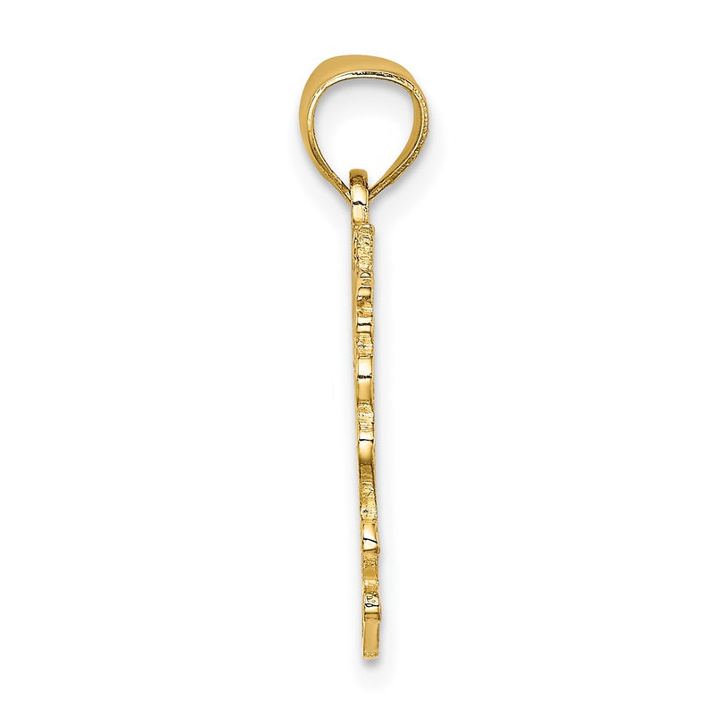 14K Yellow Gold Best Mom Charm