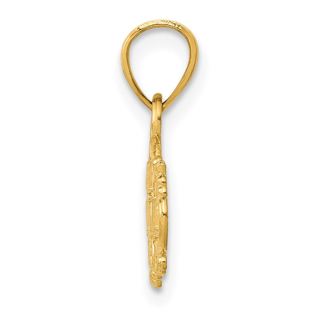 14K Yellow Gold Best Grandma Pendant