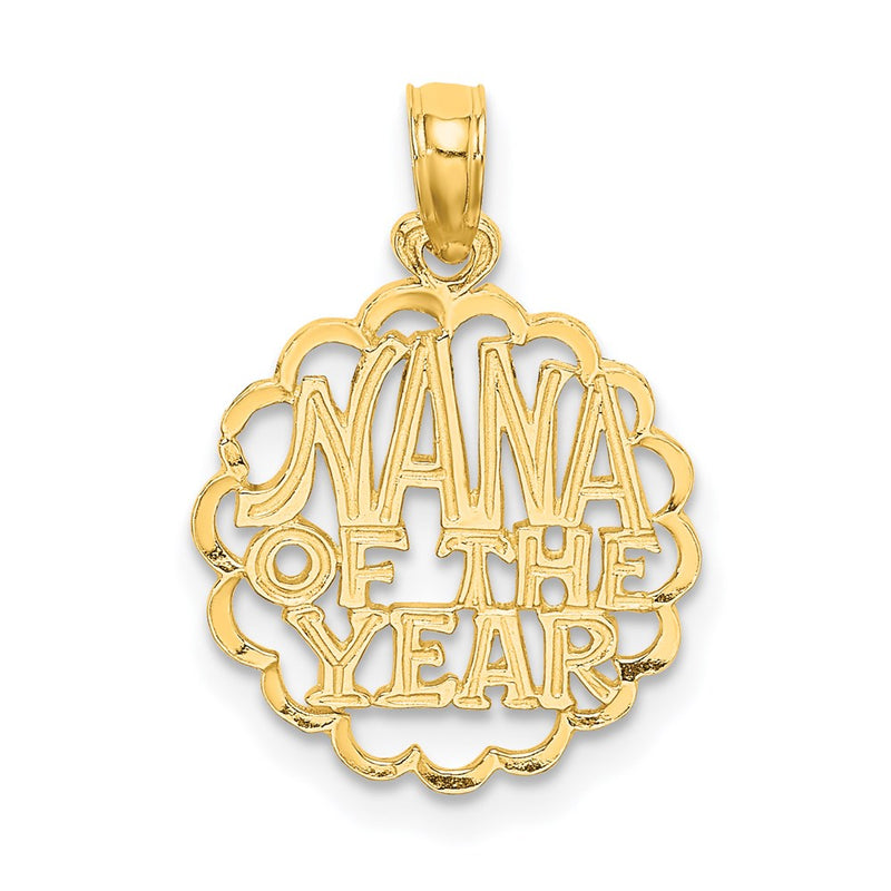 14K Yellow Gold Nana Of The Year Charm