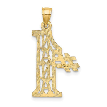 14K Yellow Gold #1 Nana Charm