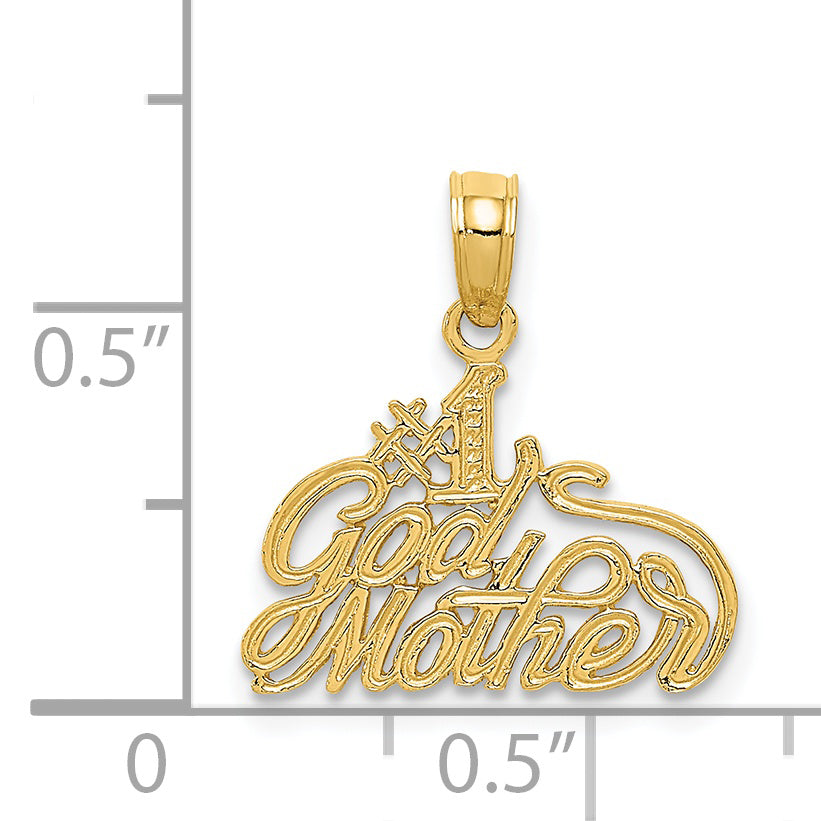 14K Yellow Gold #1 Godmother Pendant