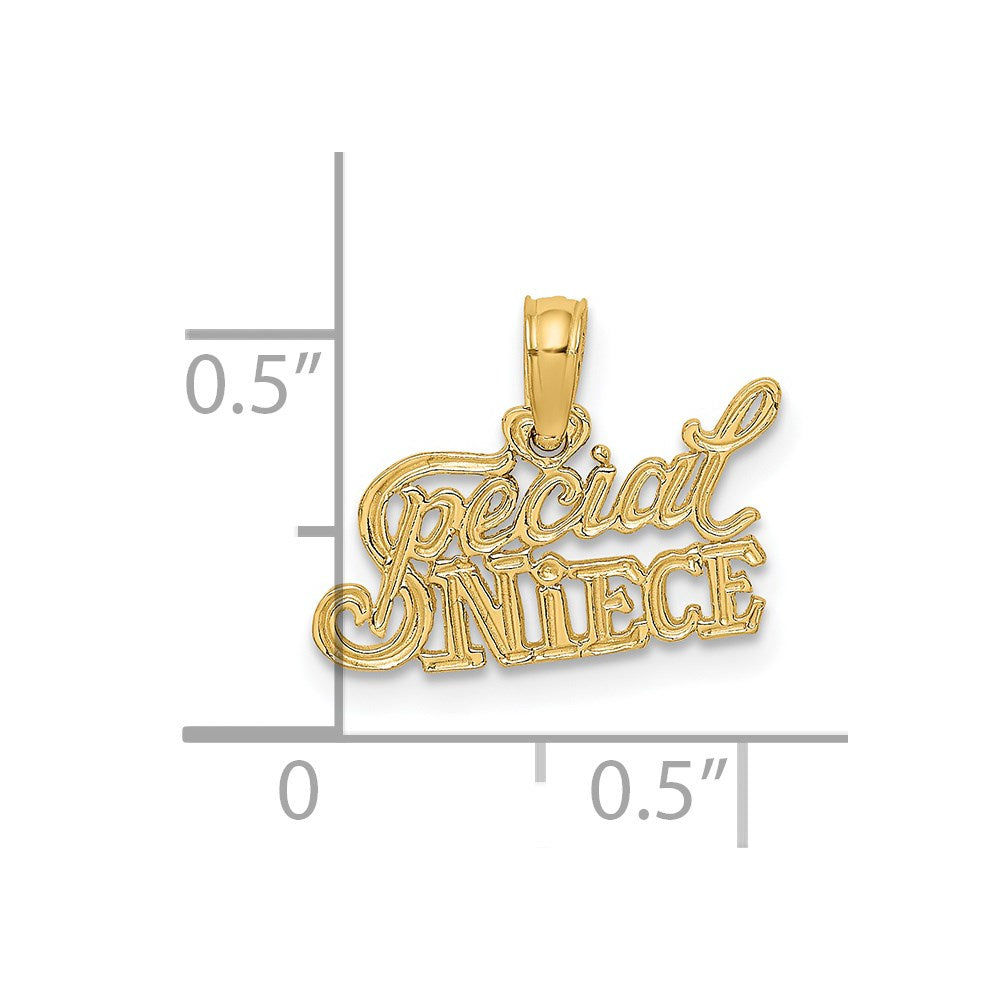 14K Yellow Gold Special Niece Charm