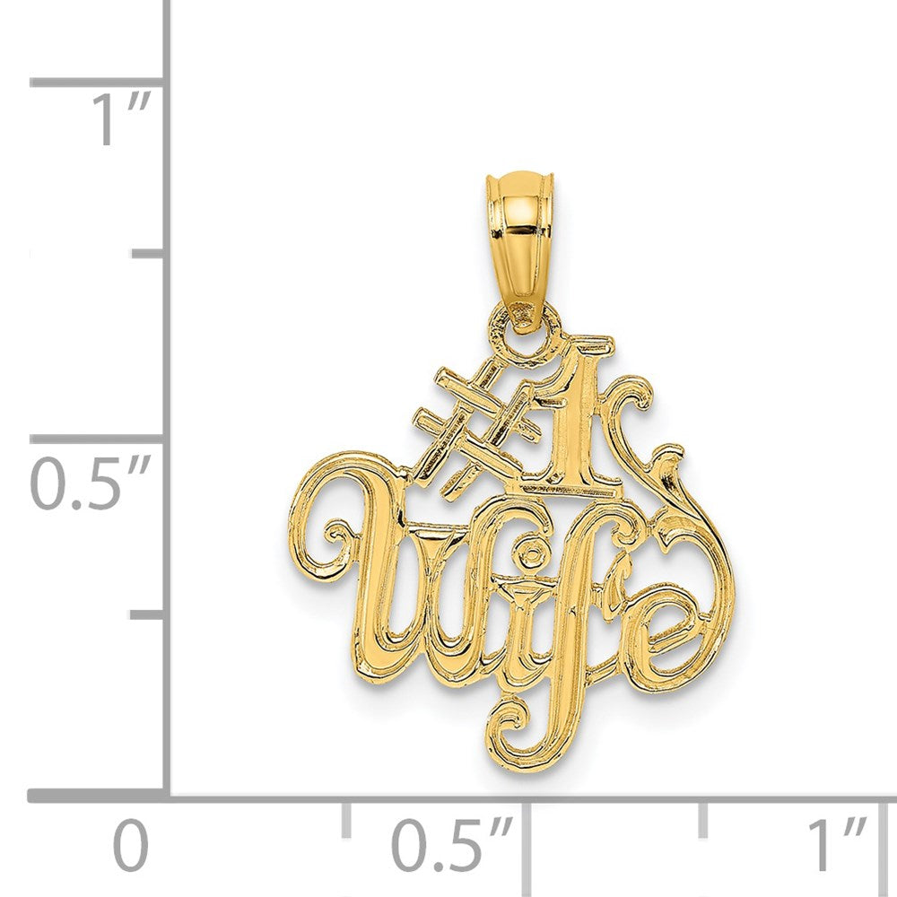 14K Yellow Gold #1 Wife Charm