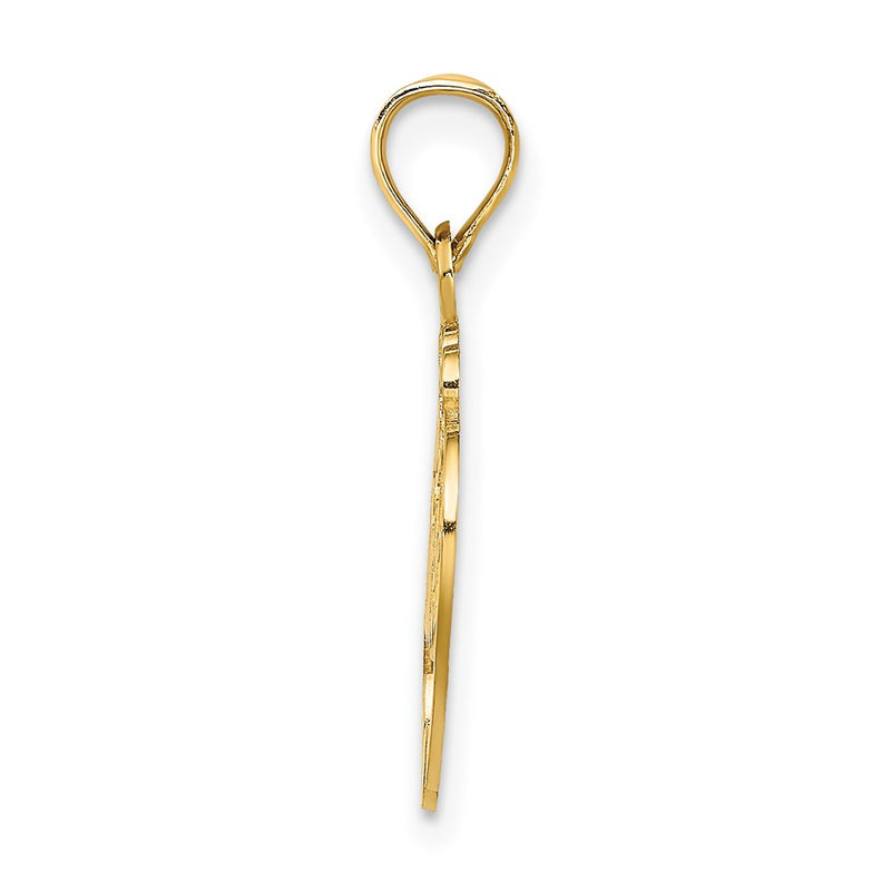 14K Yellow Gold #1 Sister In Heart Charm