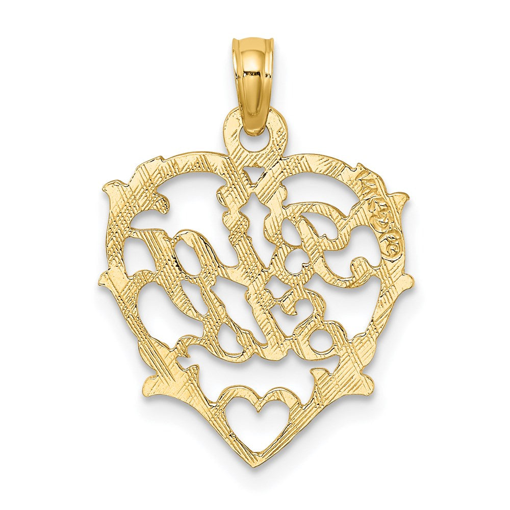 14K Yellow Gold Big Sis In Heart Charm
