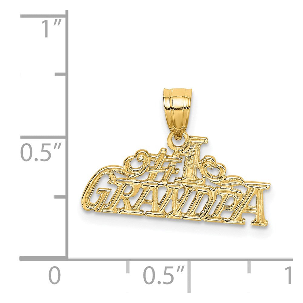 14K Yellow Gold #1 Grandpa Charm