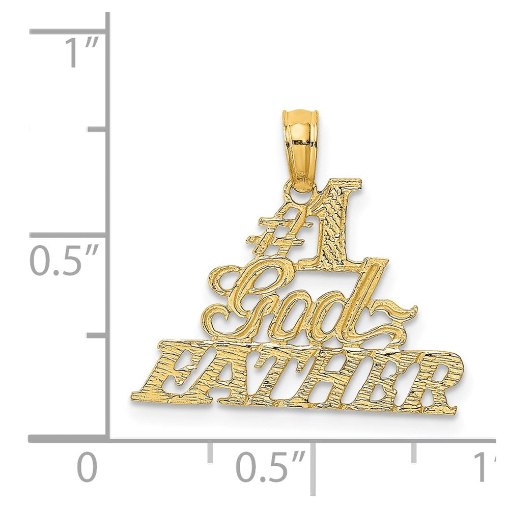 14K Yellow Gold #1 Godfather Charm