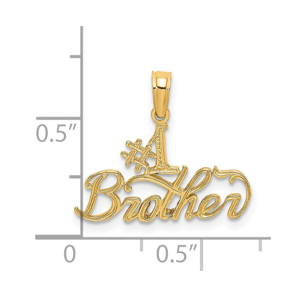 14K Yellow Gold #1 Brother Charm