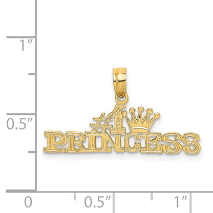14K Yellow Gold #1 Princess Charm