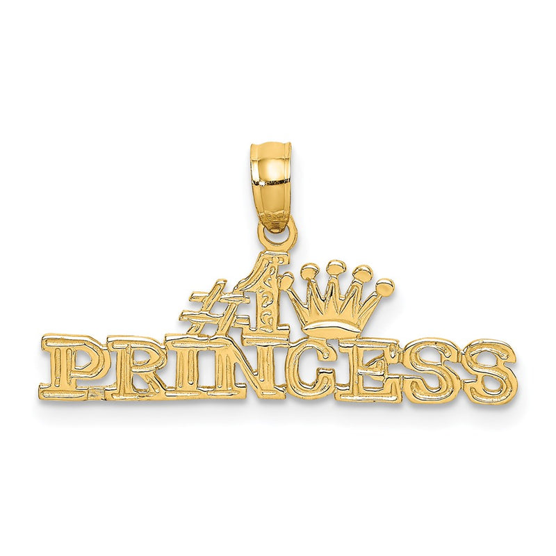 14K Yellow Gold #1 Princess Charm
