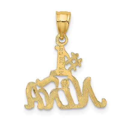 14K Yellow Gold #1 Nina Charm