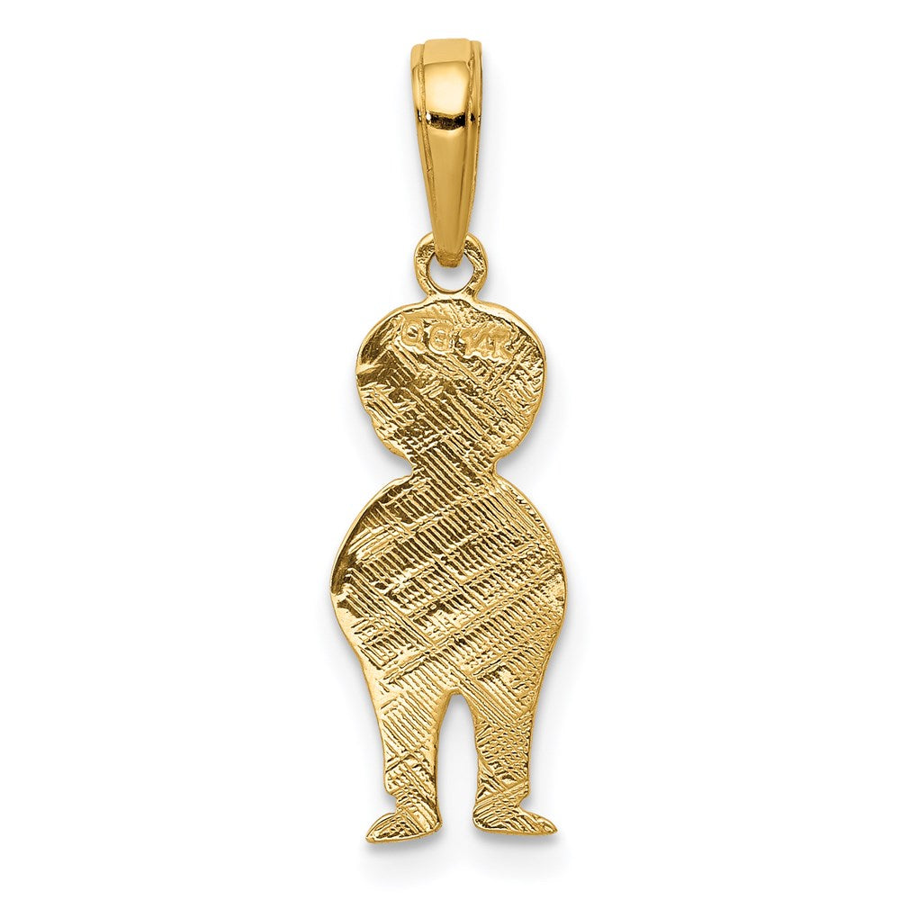 14K Yellow Gold Boy With Hands In Pocket Pendant