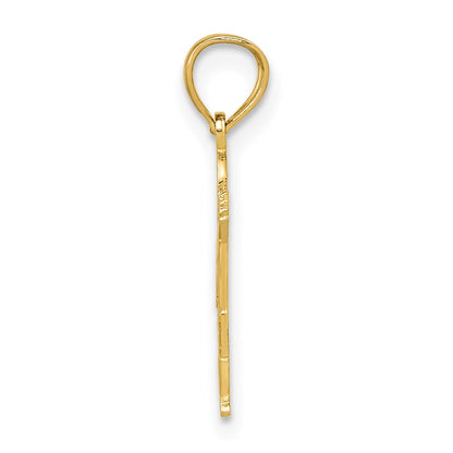 14K Yellow Gold Boy Waving With Heart On Pocket Charm