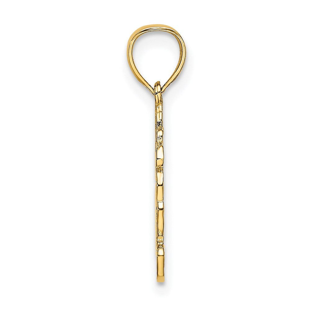 14K Yellow Gold Dressed Up Teddy Bear Charm