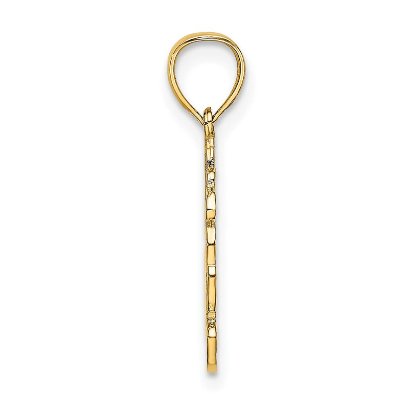 14K Yellow Gold Dressed Up Teddy Bear Charm