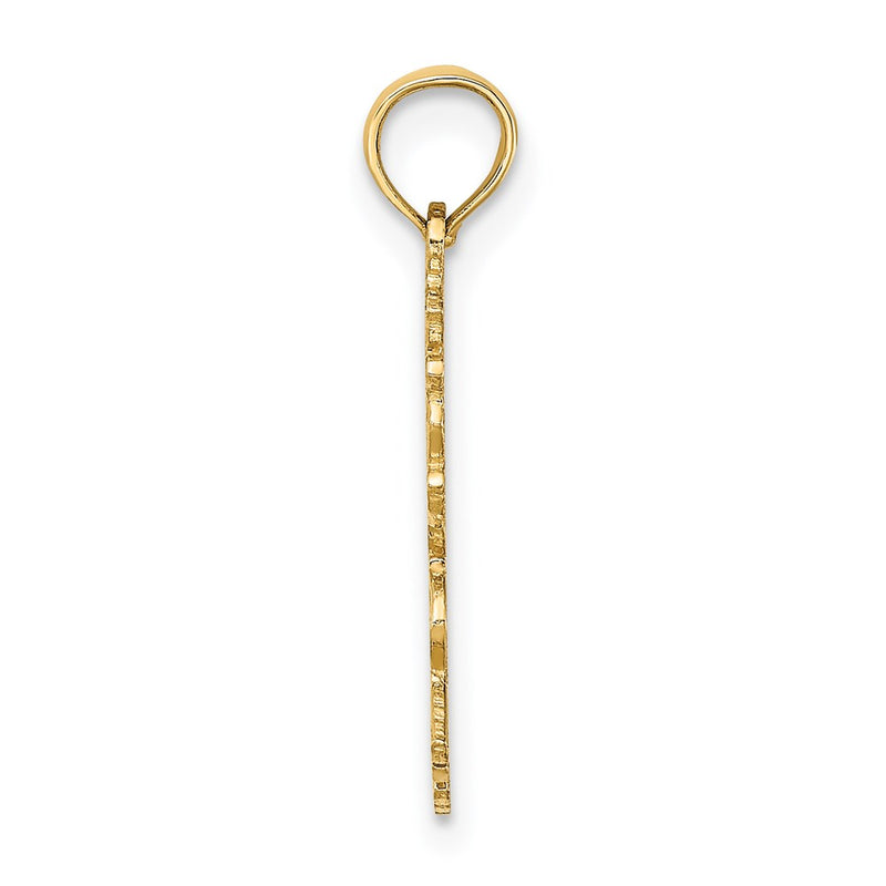14K Yellow Gold 100% Gemini Zodiac Charm