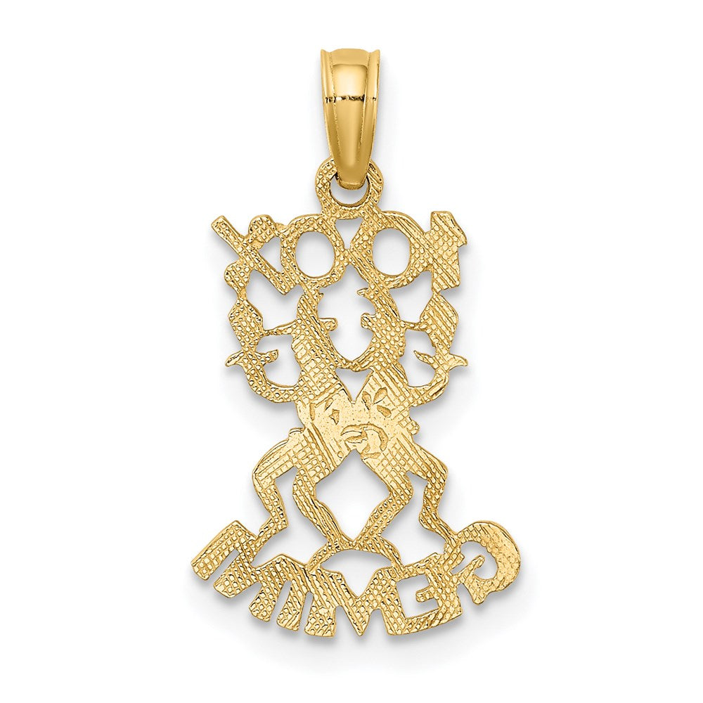 14K Yellow Gold 100% Gemini Zodiac Charm