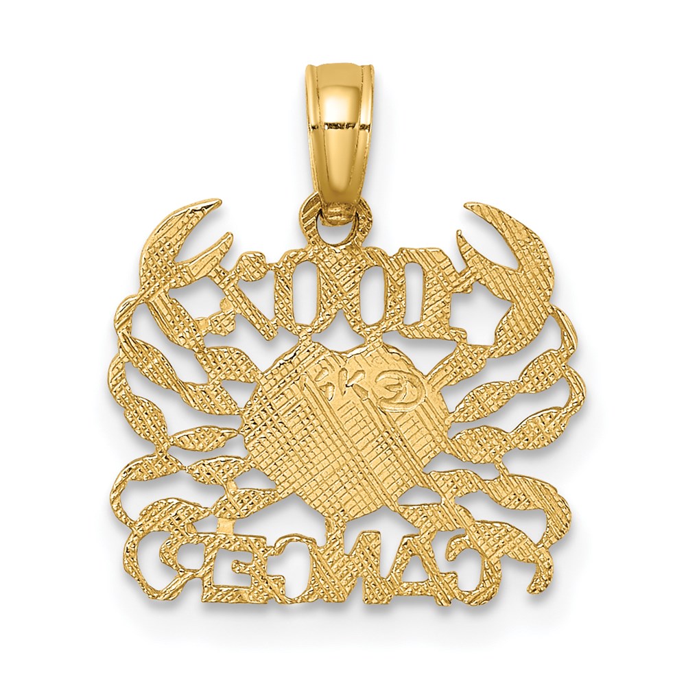 14K Yellow Gold 100% Cancer Zodiac Charm