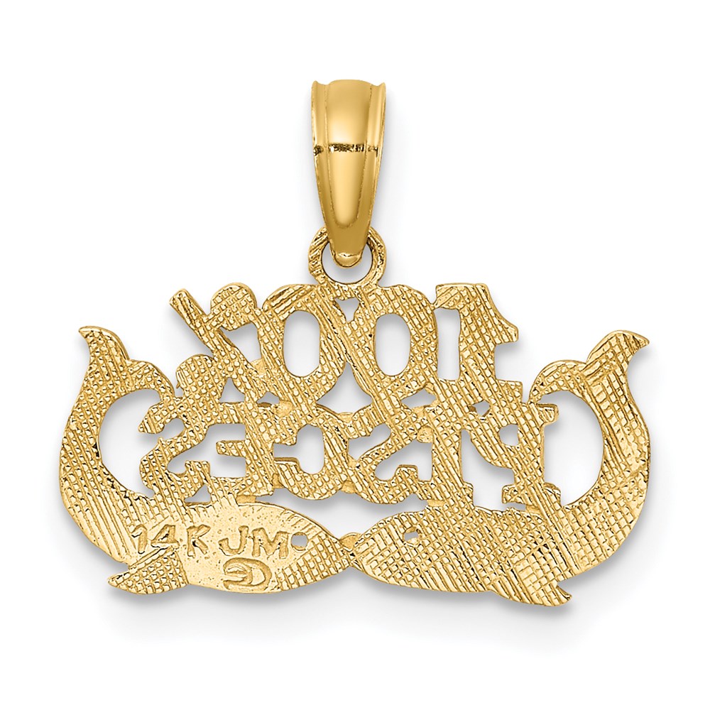14K Yellow Gold 100% Pisces Zodiac Charm