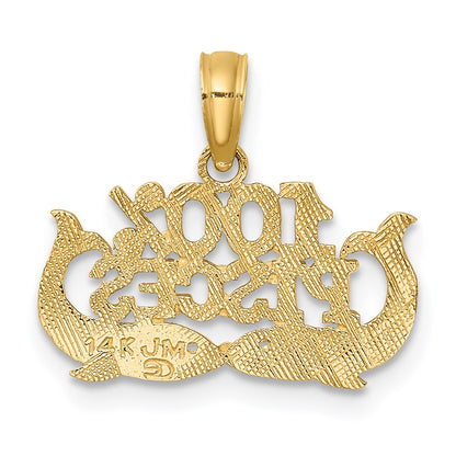 14K Yellow Gold 100% Pisces Zodiac Charm