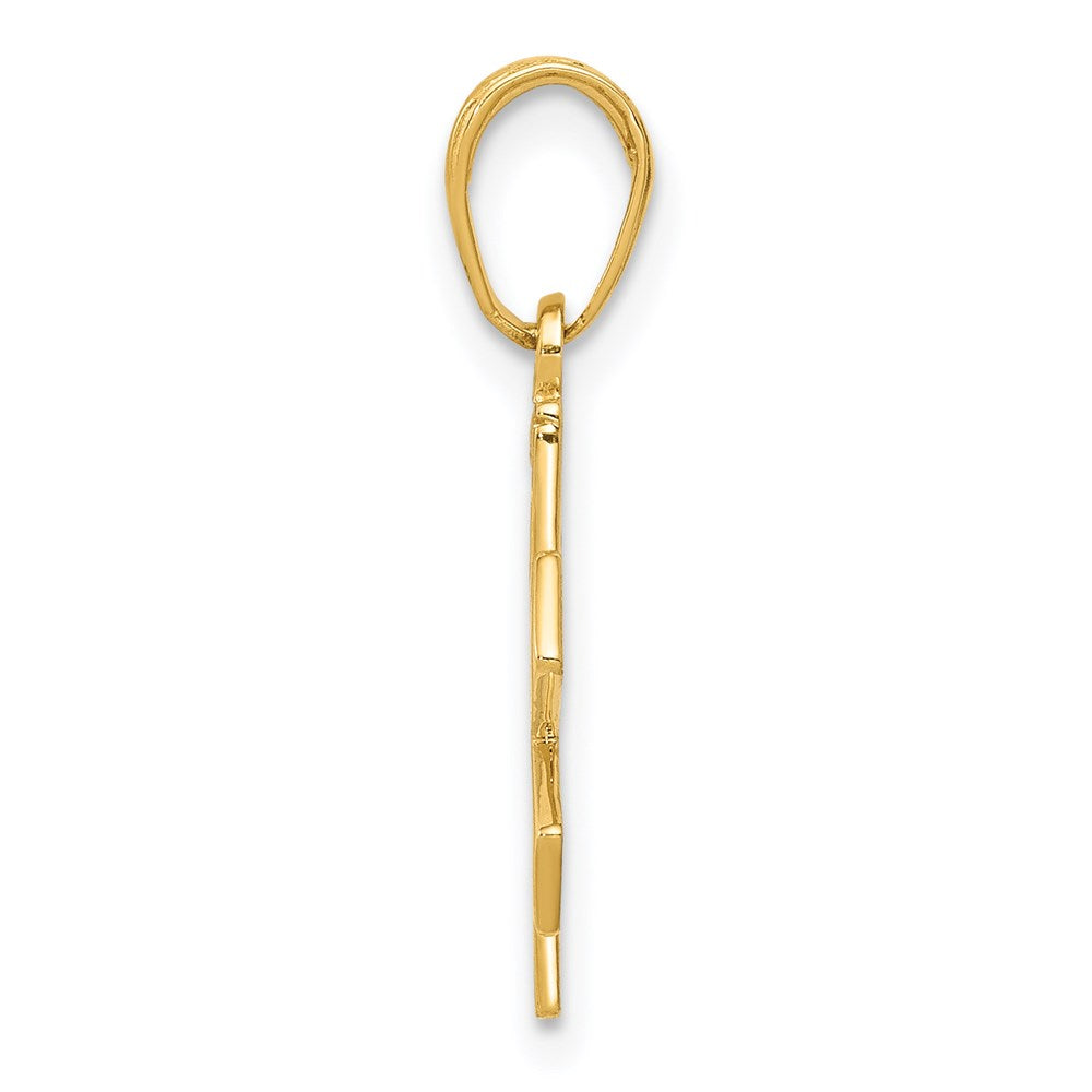 14K Yellow Gold Paramedic/Emt Symbol Pendant
