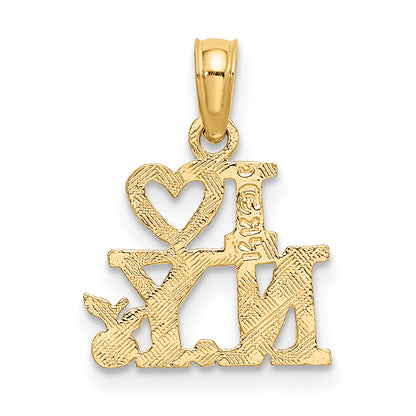 14K Yellow Gold I Heart Ny Charm