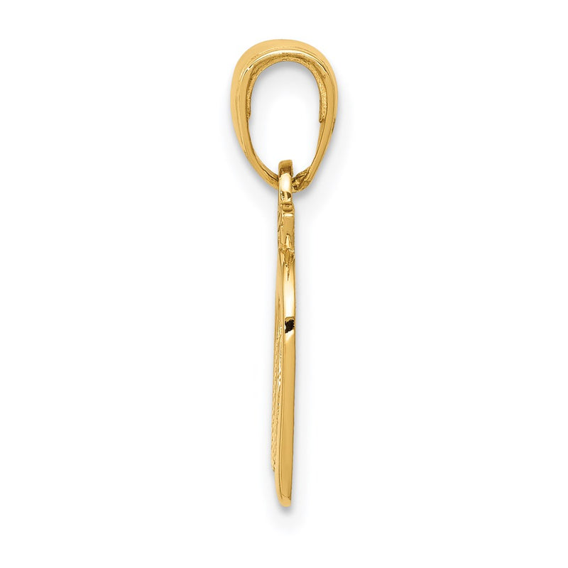 14K Yellow Gold New York Skyline In Apple Pendant