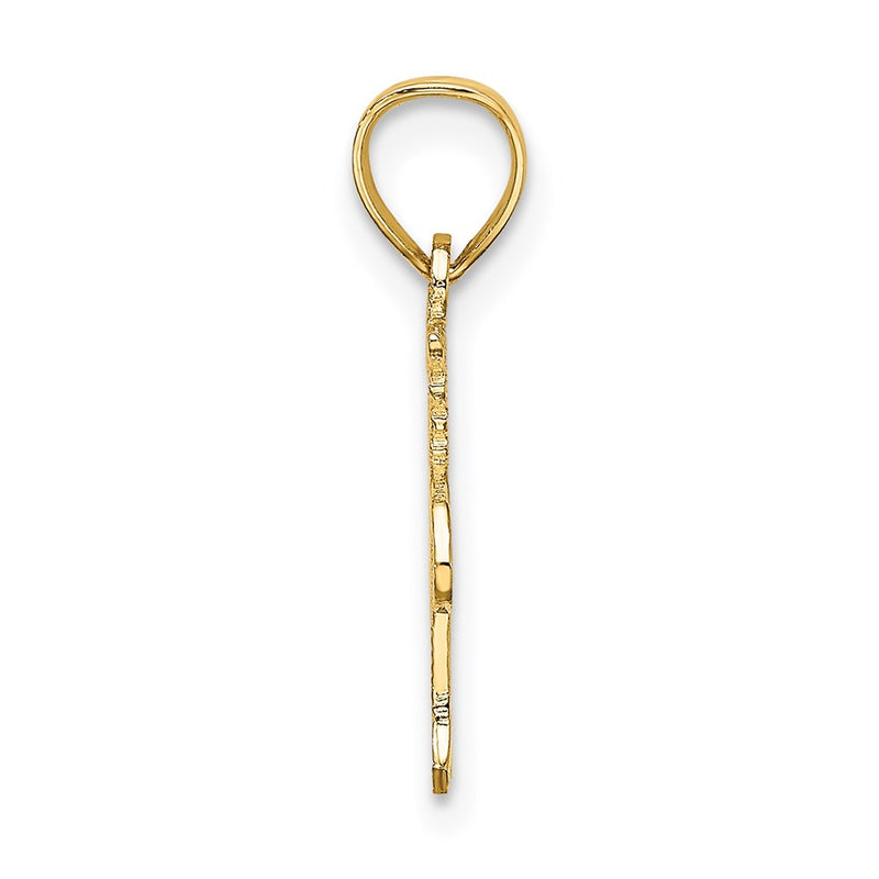 14K Yellow Gold Heart My Pilot Charm