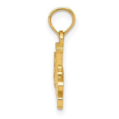 14K Yellow Gold Paris With Eiffel Tower Pendant