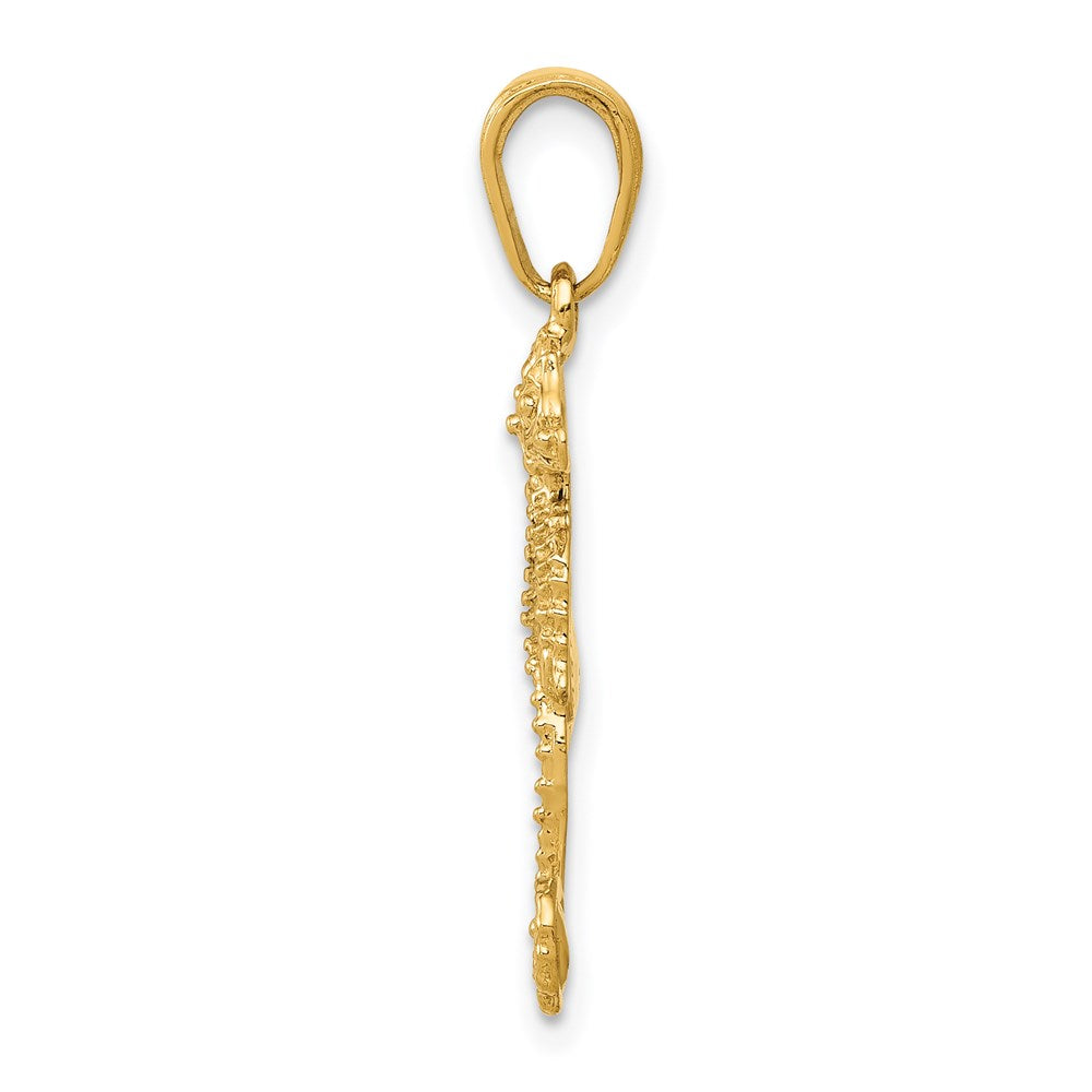 14K Yellow Gold Seahorse Pendant