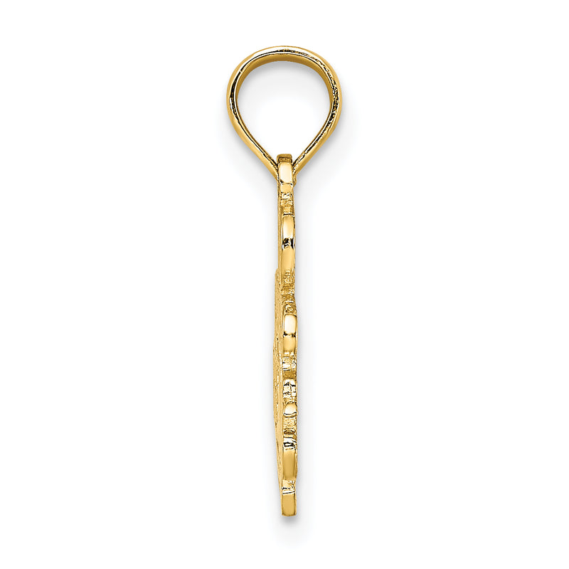 14K Yellow Gold I'D Rather Be Sailing Charm